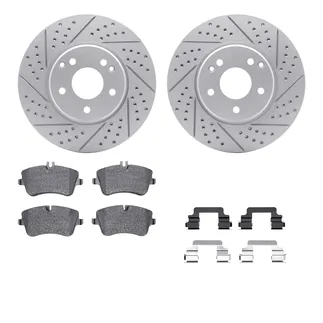R1 Concepts WBUH1-63135 Brake Rotors - Carbon Coated - D/S W/ Optimum Oe Pads & Hdw